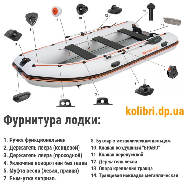 Лодка килевая Колибри КМ-400DSL моторные килевые лодки пвх, настил из фанеры